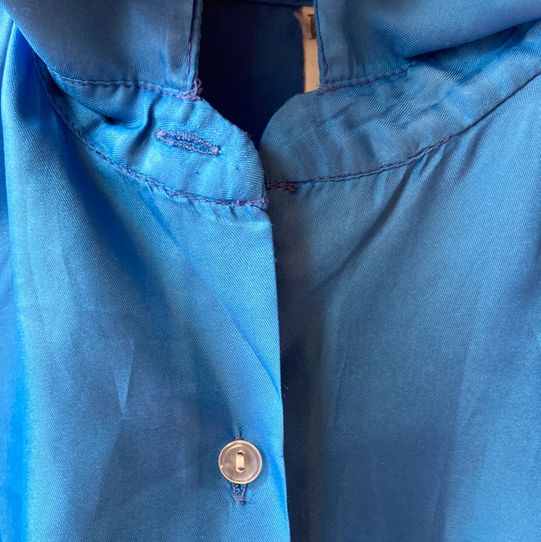 1970s Darby Bright Blue Button-Up Shirt