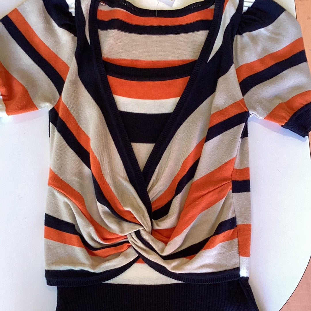 Black & Orange Striped Dress